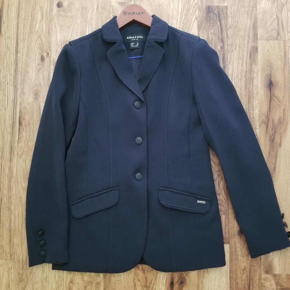 ARIAT Pro English Navy Blue Show Coat Size 12